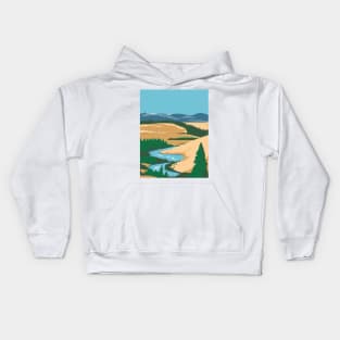 Kobuk Valley National Park in Arctic region of northwestern Alaska United States WPA Poster Art Color Kids Hoodie